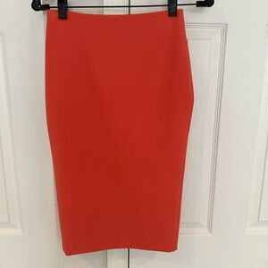 Elizabeth and James Vibrant Orange Pencil Skirt